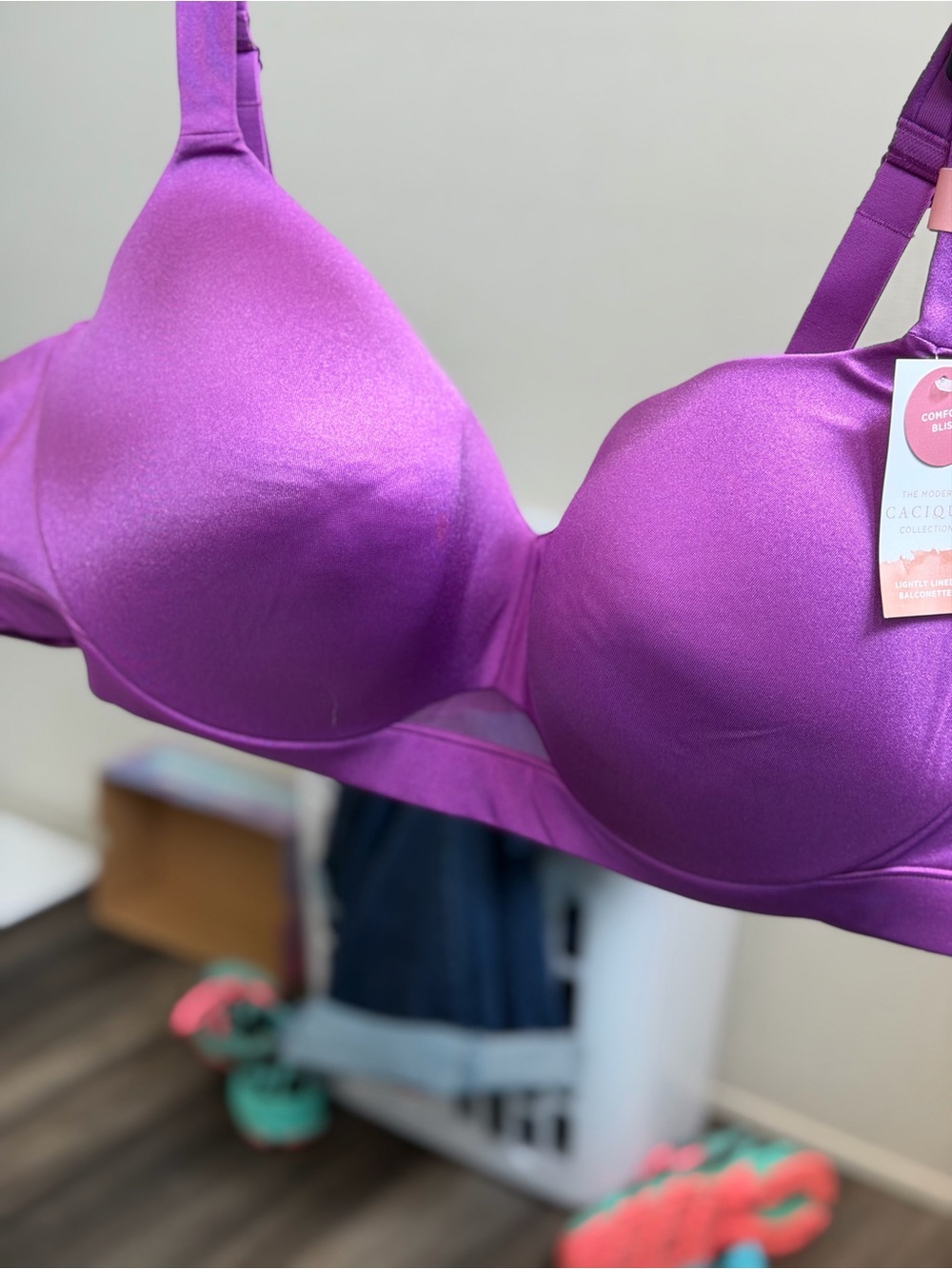 2 NWT Cacique Smooth T-Shirt Bra/Balconette Bra in Vibrant Purple
